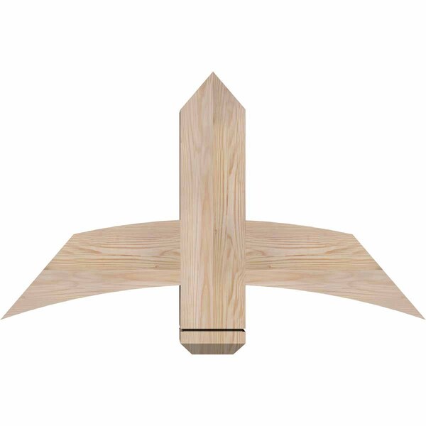 Ekena Millwork Bellingham Smooth Timber Gable Bracket, Douglas Fir, 36"W x 21"H x 5 1/2"D x 5 1/2"F, 14/12 Pitch GBW036X21X0606BEL00SDF - main